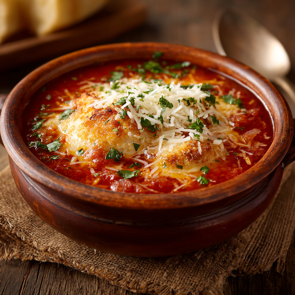 Crock Pot Chicken Parmesan Soup Recipe image 2